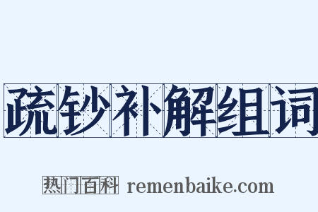 疏钞补解组词是什么意思的图片